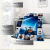 1pc Flannel Wall-E & EVE Movie Characters Funny Dialogue Pure Small Blanket Comfortable Bedding Home Decor Gift Adults All Applicable