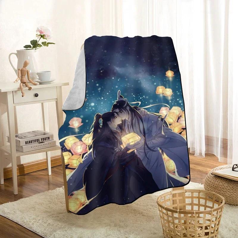 Cute Anime Mo Dao Zu Shi Throw Blanket Personalized Blankets On For The Sofa/Bed/Car Portable 3D Blanket For Kid Home Textiles