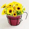 Hanging Railing Plant Pot Holder Outdoor Balcony Deck Flower Pot Holder Basket for Garden Patio Ledge Round