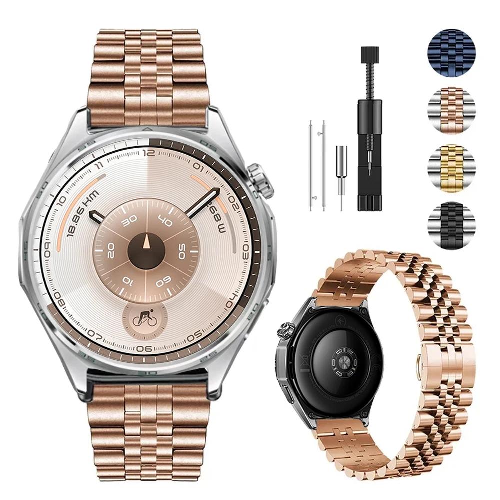 22mm Metal Strap for Huawei Watch GT6-5-4-3 Pro 46mm Stainless Steel Bracelet Watchband For Amazfit Bip 6/Balance 2 Accessories
