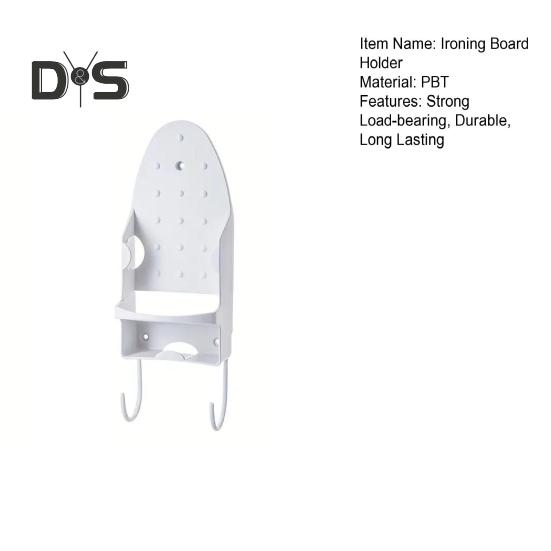 Wall Mount Ironing Board Holder Metal Hanger Heat-Resistant Strong Load-bearing Easy To Install Iron Holder Storage Rack
