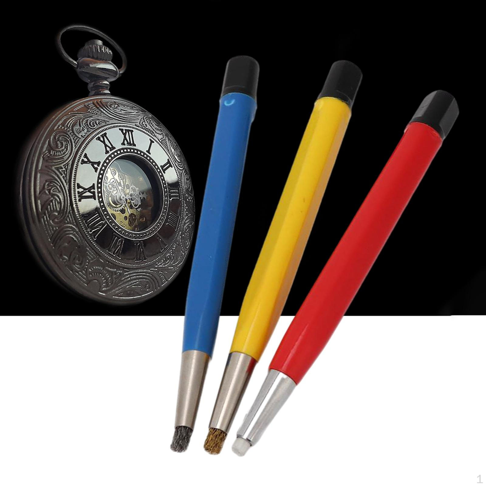 3x Scratch Brush Pen Set Dirty Remover Fiberglass for Electrical Circuit Boards