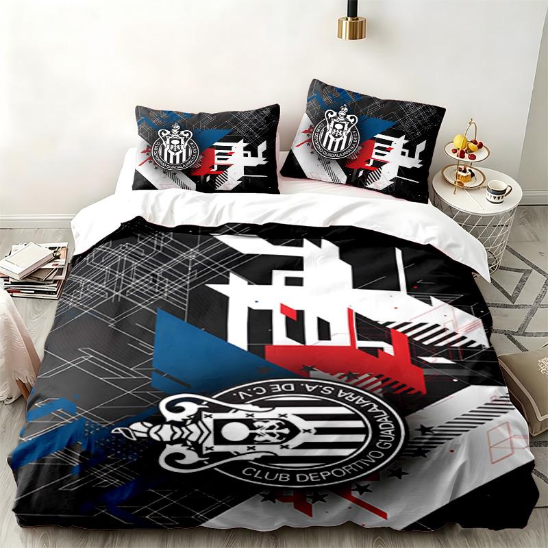 Deportivo guadalajara 3pc set Perfect for bedroom use Comfortable bedding set includes a duvet cover and two pillowcases Ideal birthday or Christmas g