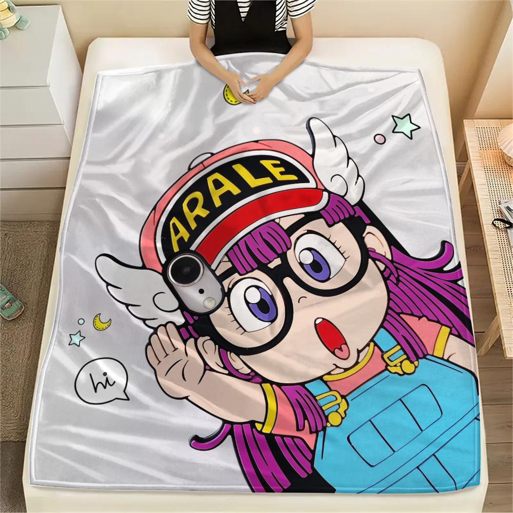 Dr. Slump Print Flannel Blanket, High quality Comfortable for All Seasons, Home Decor, Warmth and Comfort