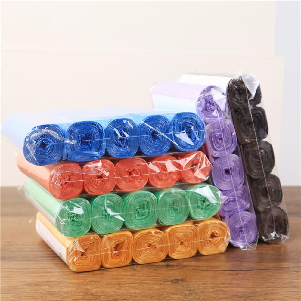 200PCS Plastic Disposable Garbage Bags Household Trash Bag Liner Bags Trash Pouch Storage