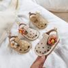 One-year-old Baby Shoes Summer New Infant Closed-toe Sandals Fashionable Flower Girls' Princess Soft Sole Walking Shoes