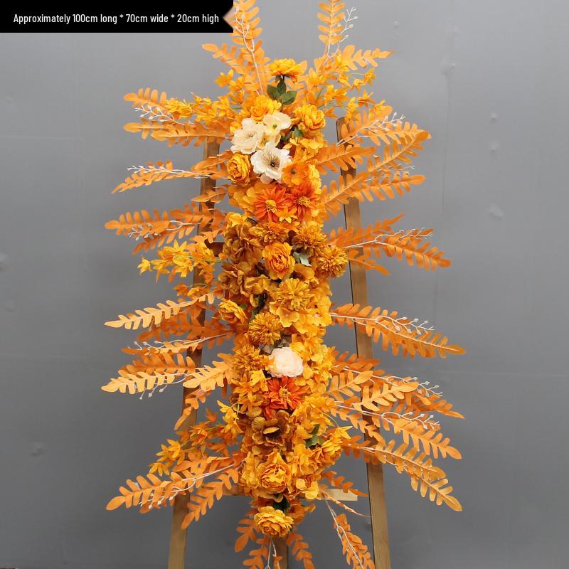Blumen Kunstseide Blumenstreifen Set: Lange Hängegang-Anordnung & Hochzeitsaal-Dekor