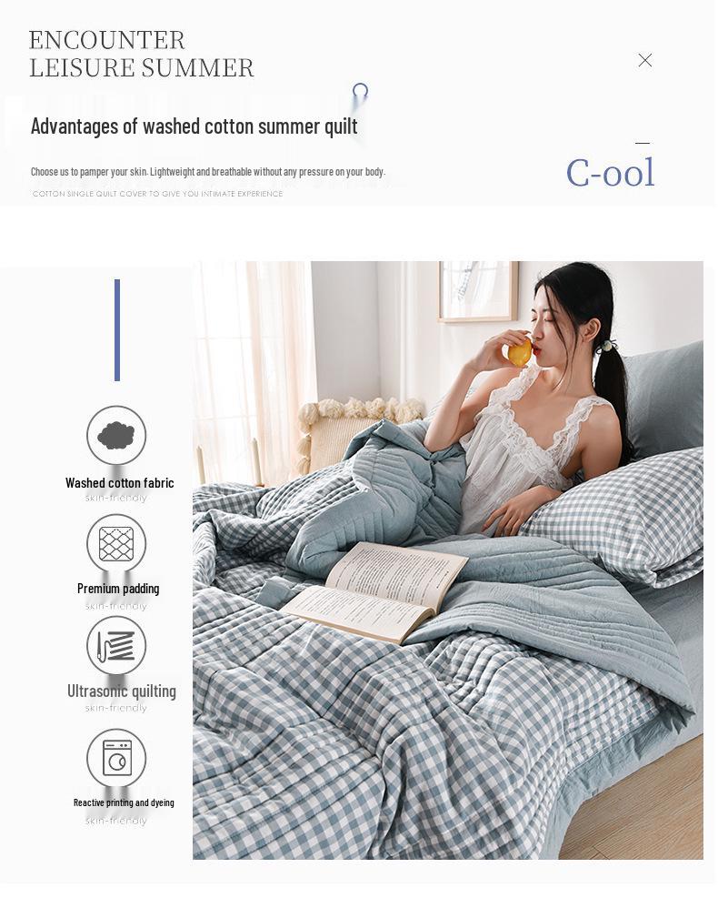 Frischer Stil Gewaschene Sommerdecke - Klimaanlagenkomfort mit kostenlosem Versand