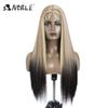 Noble Synthetic Lace Front Wig 30Inch 13X7 Straight Lace Wig Blonde Ombre Glueless Wigs For Women Cosplay Lace Wig Synthetic