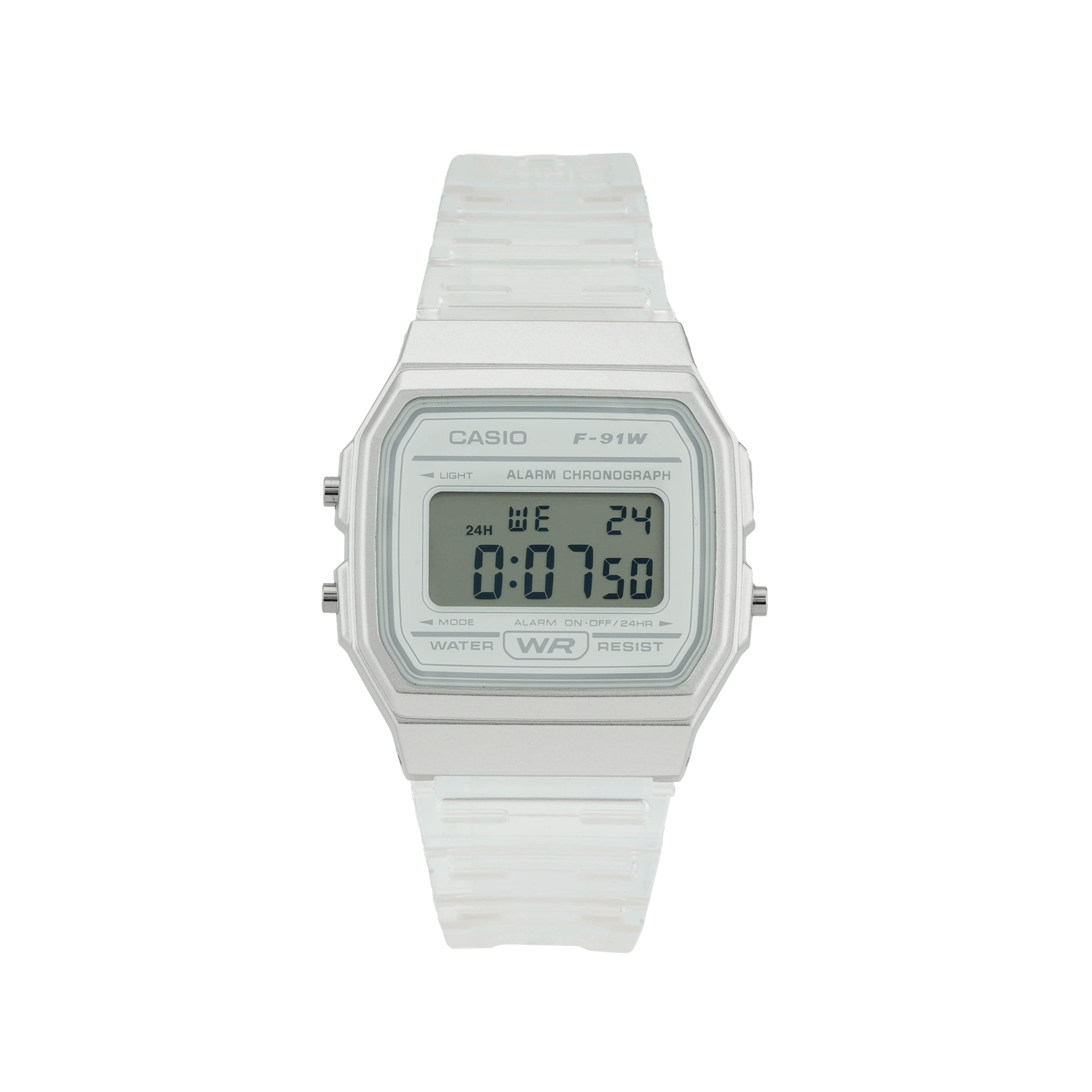 CASIO Unisex Pair Table Series 35.2mm Black Watch F-91WM-7A&F-91WS-7OS White Strap