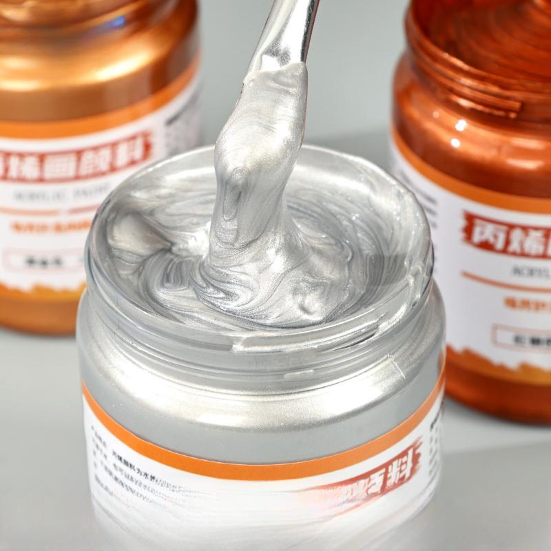 300ml Tinta Acrílica Dourada Metálica Perolada Pintada à Mão DIY Pintura de Parede Pigmento à Prova d'Água, Prova de Sol e Não Desbota