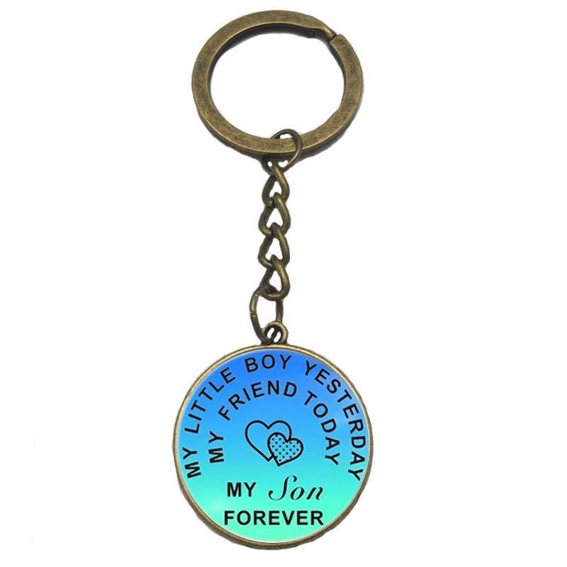 Keychain Accessories Pendant Floral Thanksgiving Text Good Friends Retro Personalized Keychain Gift Pendant