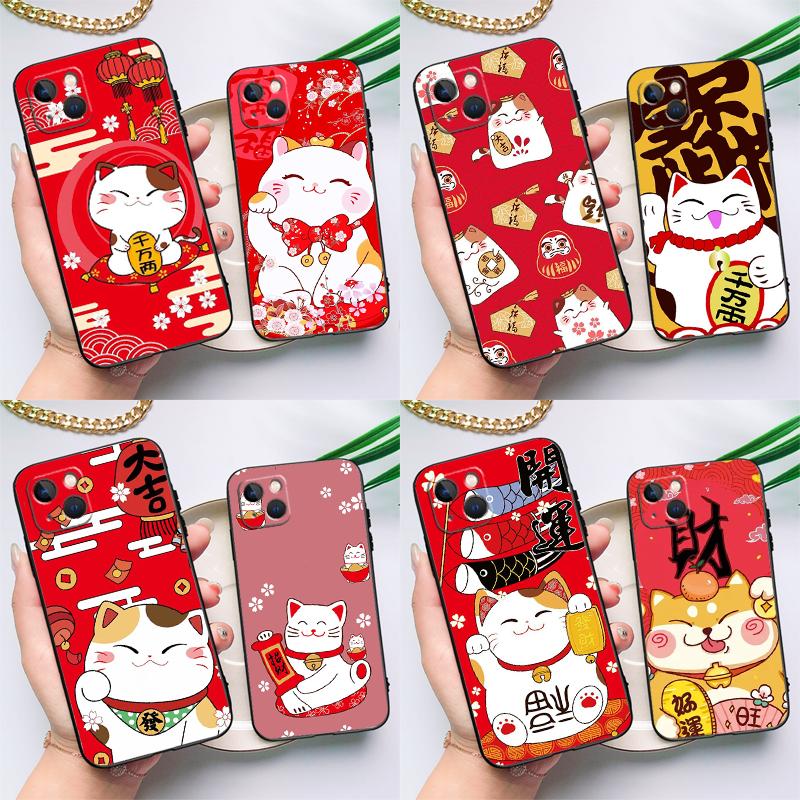 China cute lucky cat Case For OnePlus Nord CE 5 3 4 Lite N20 N30 OnePlus 15 13 12 11 10 Pro 12R 13R 10T 13T Cover