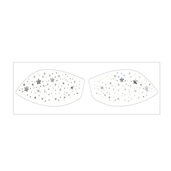 Metallic Eye Tattoo Stickers, Waterproof Temporary Freckle Decals, Sparkling Foil Eye Makeup for Festival Party, Glitter Face Art
