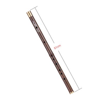 Professional Black Bamboo Dizi Flute Traditional Handmade Chinese Musical Woodwind Instrument Key of D Study Level