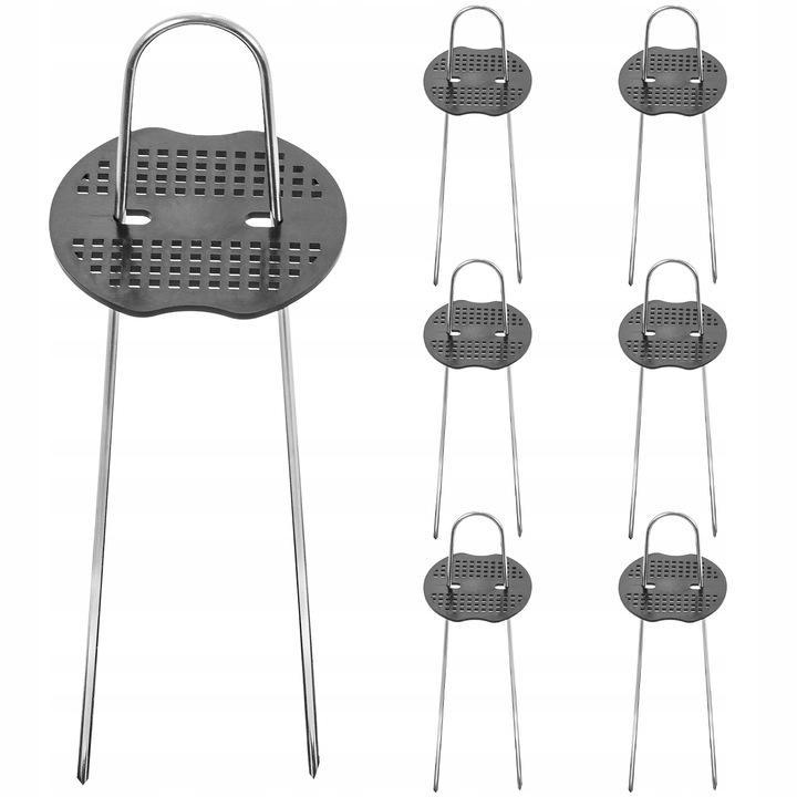 Gardenline Set of 6 Pins 15cm with Washer for Attaching Agrotextile Den6577
