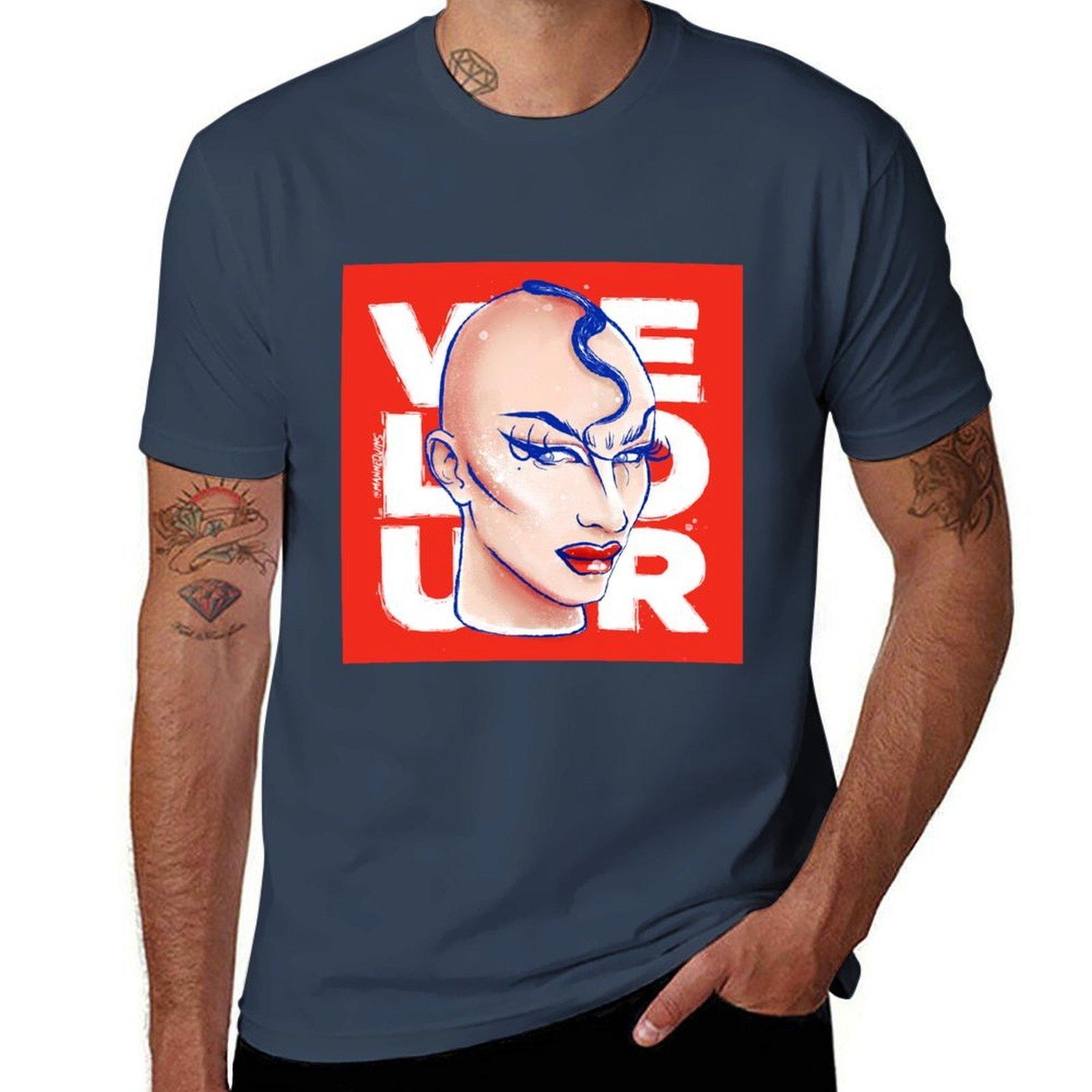 Sasha Velour TShirt Casual Fashion Short Sleeve Cotton TShirt S