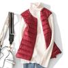 Women Sleeveless Zipper Down Jackets Autumn Winter Liner Keep Warm Ultralight Quilted White Duck Down Female Coat