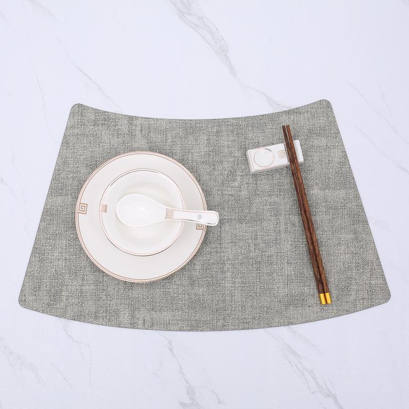 Round table new Chinese fan-shaped placemat Western food mat Anti-scalding table mat Thermal insulation mat Food cloth mat Bowl mat Hotel meal