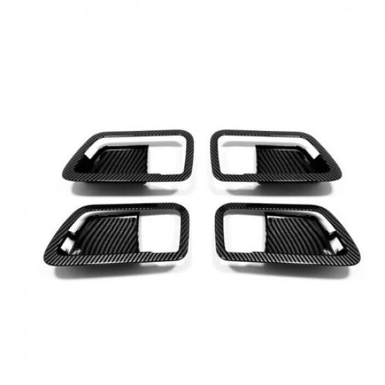 For Toyota Tundra -2024 Carbon Fiber Interior Door Handle Bowl Cover Trim