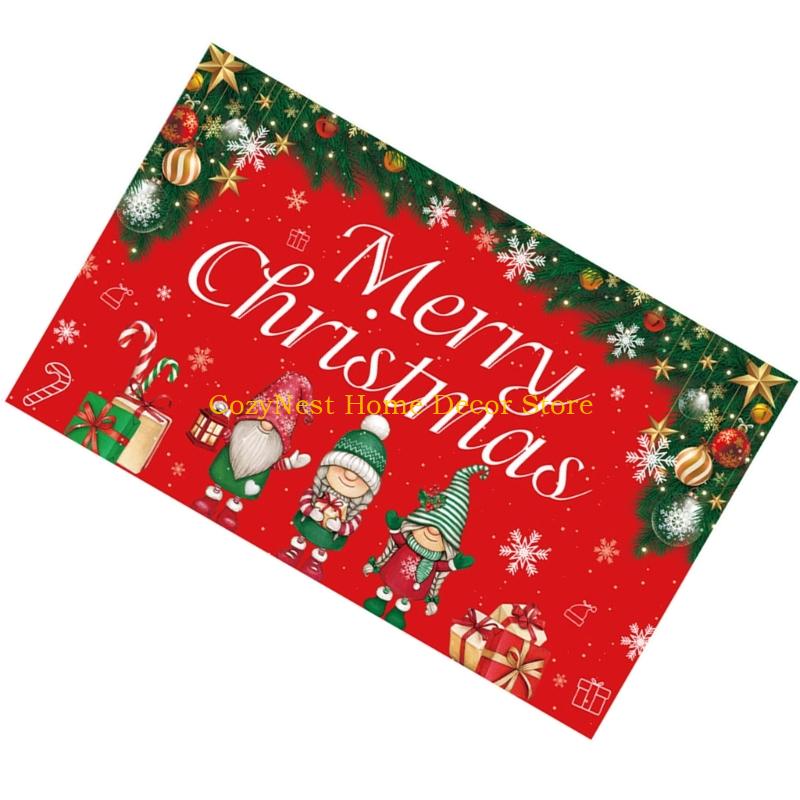 92MF 70.8x43.3Inch Christmas Scene Backdrop Polyester Cloth For Indoor Holiday Party Decorations And Photography Backgrounds