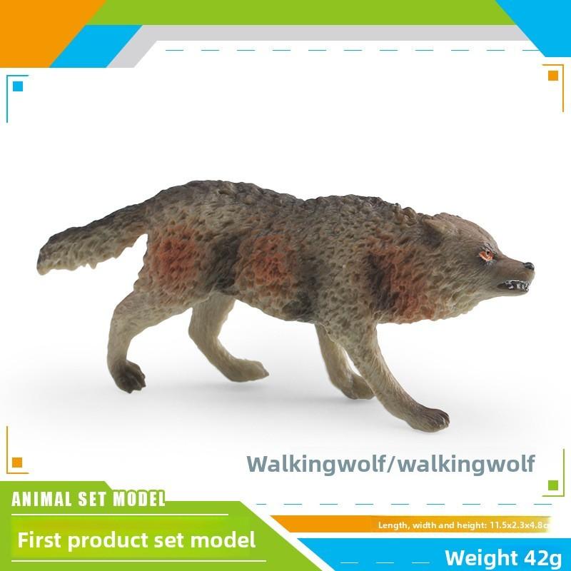 Wild Animal Model Pvc Pack With Motion Wolf Figures For Kids Learning And Decor
