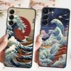 Ocean Waves Creative Phone Cover Case for Samsung Galaxy A53 A17 A06 A73 A51 A52 A36 A25 A16 A37 A55 A57 A15 A05 A23 A70 A41 A12