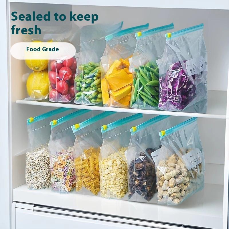 

45 шт. Силиконовые пакеты для хранения продуктов, герметичные, многоразовые, стоячие, на молнии, для стаканов, пакеты для хранения свежих продуктов, свежая упаковка для холодильника 45pcs