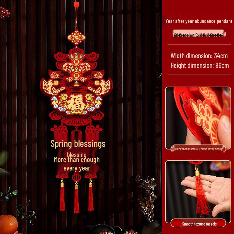 2026 год Лошади Мультяшный кулон Фу: Украшение двери на Китайский Новый год In Stock Fast Shipping