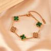 Four-leaf Clover Bracelet - Women's Luxury 18k Gold Plated Sparkling Bracelet
