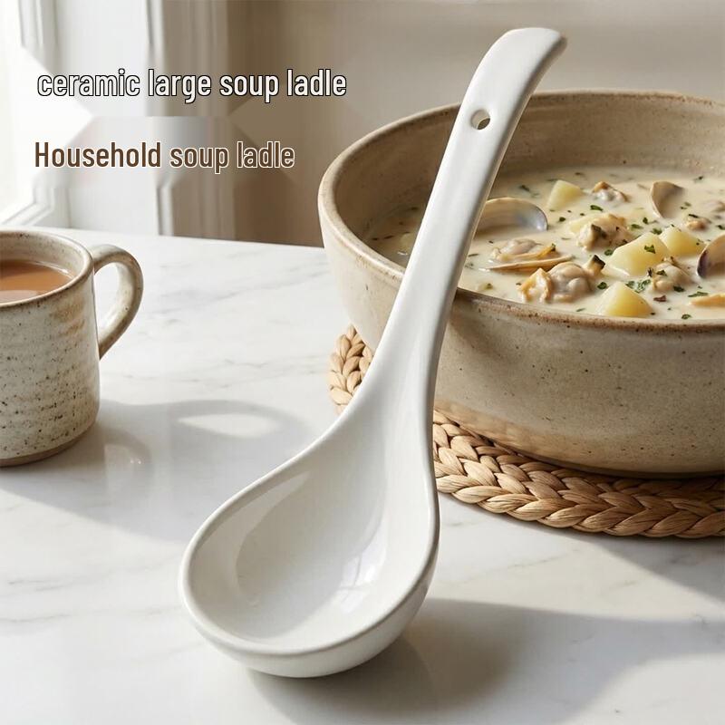 Qiwei Ceramic Soup Spoon