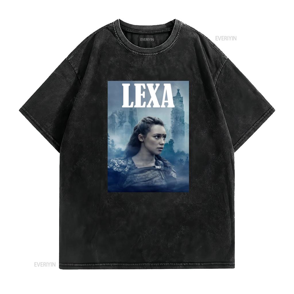 Cool Sci Fi The TV Series Lexa Character Print Casual T Shirt vintage Washed Comfortable Unisex Slightly streetwear