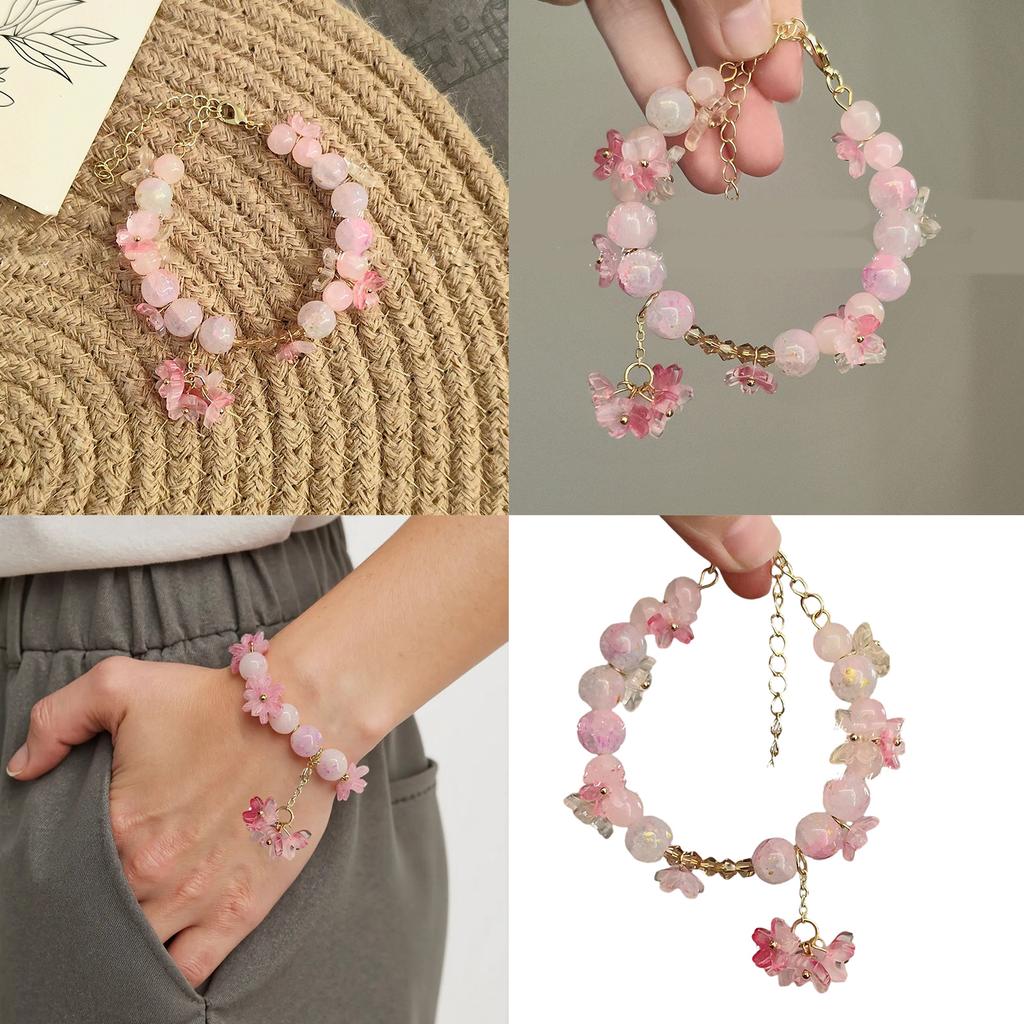 Bijoux en Alliage Collier Pendentif Fleur Bijoux de Poignet Fleur Élégants pour Ajouter une Touche d'Élégance Naturelle à N'importe Quelle Tenue