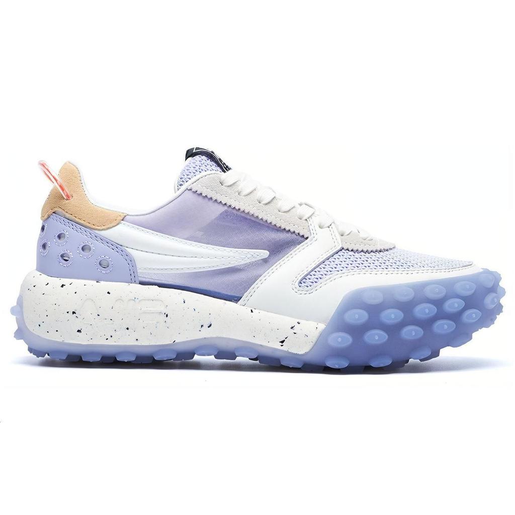 FILA Gara Fabric Two-Layer Cowhide Comfortable Low-Top Casual Shoes Women sneaker White Purple F12W223105FSB