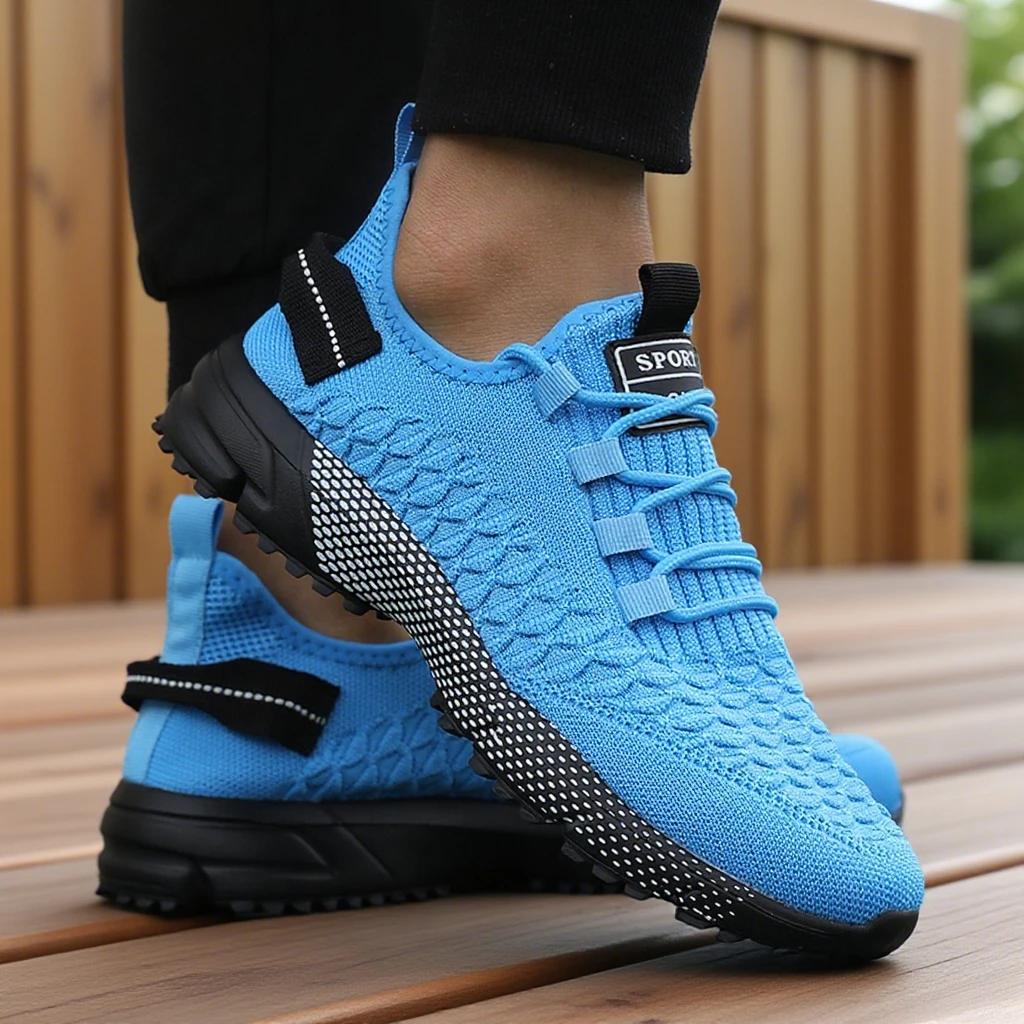 Bequeme Sneaker für Frühling und Sommer Vielseitige schwarze Mesh-Schuhe Leicht Atmungsaktiv Fitnessschuhe für Damen und Herren