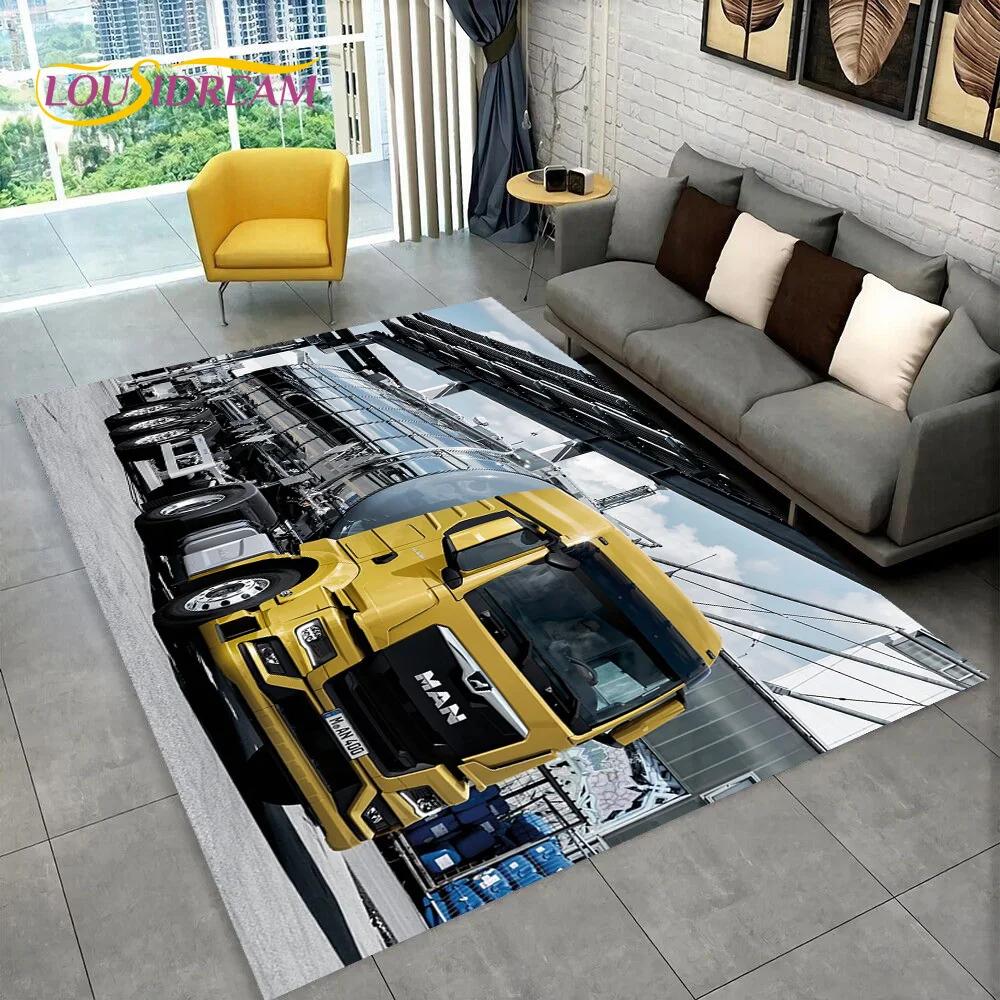 Latest MAN Truck Lorry 3D Printing Rug Carpet for Living Room Bedroom Home Decor,Floor Mat Non-slip Decoration for Sofa Doormat