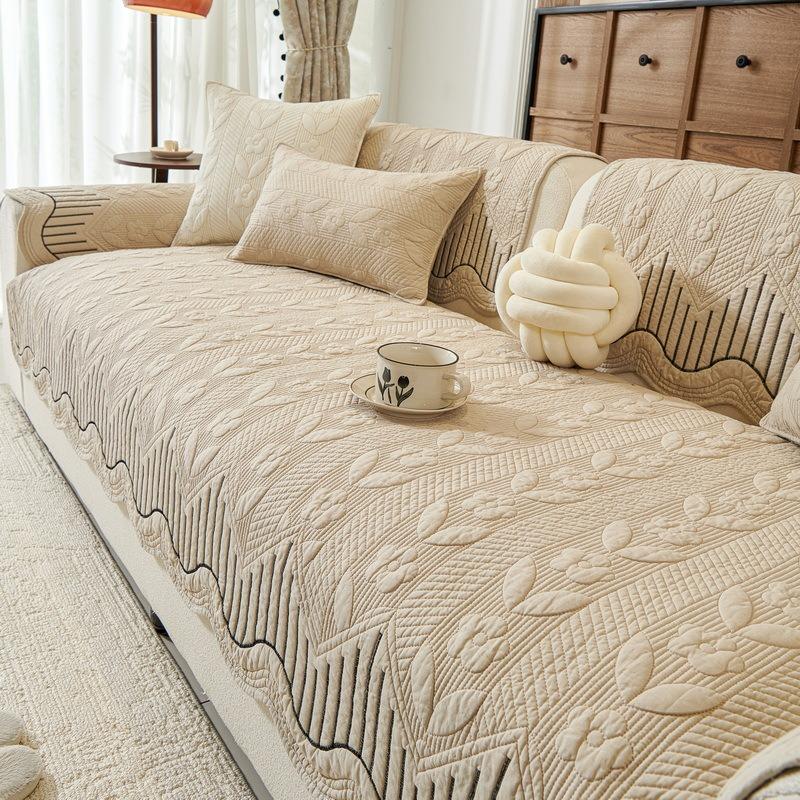 French Style All Cotton Sofa Cover Four Season Universal Sofa Towel Non-slip Anti-dirty L Shaped Corner Couch Cover Home Decor