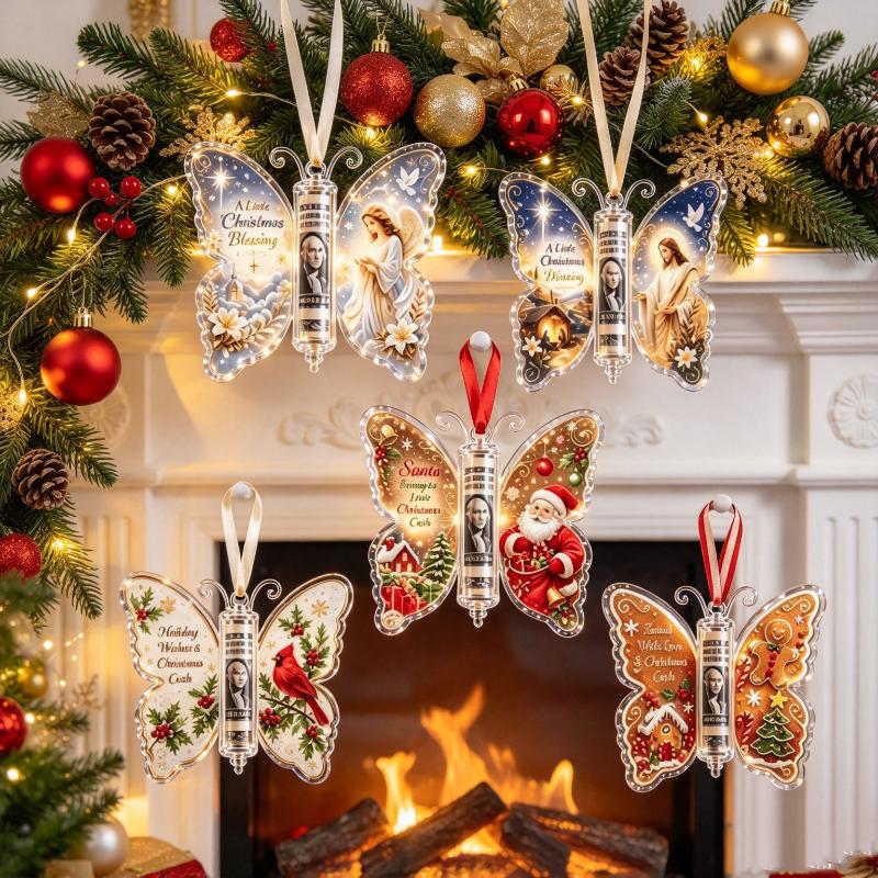 Christmas Cash Gift Ornament Money Holader Hanging Ornament Christmas Tree Pendants Xmas Tree Accessories New Year Gift
