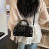 Lackleder gepunktete Boston-Tasche Damen-Tragetasche Umhängetasche