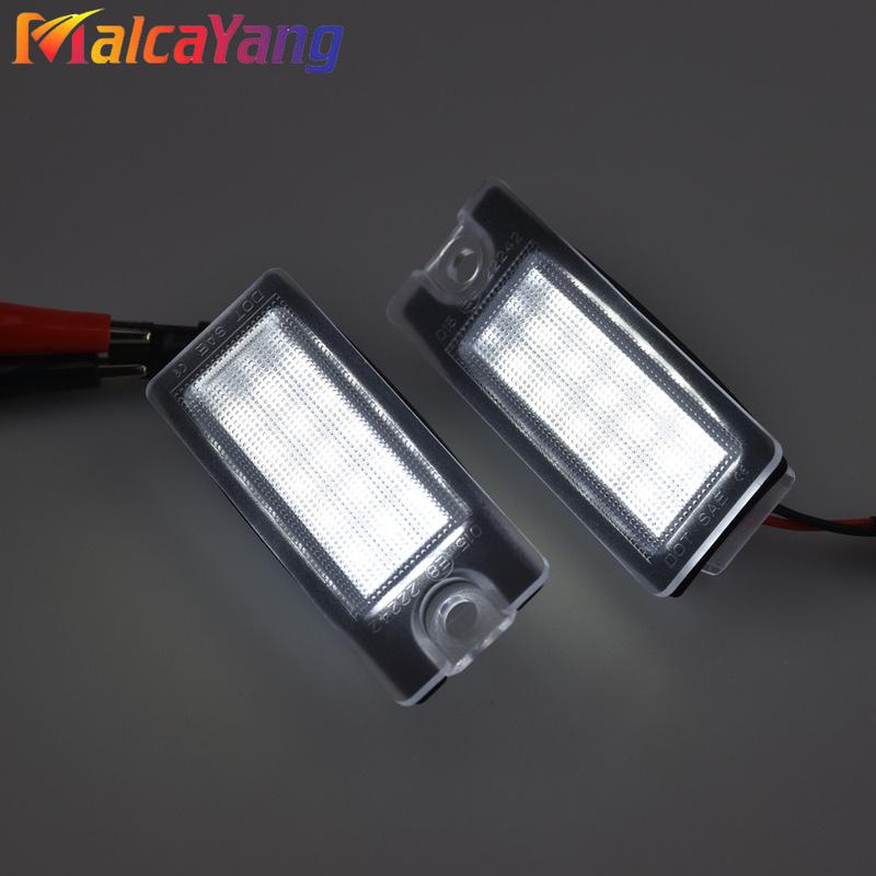 2pcs White LED License Number Plate Light Bulb For Volvo S80 1999-2003 V70 XC70 2001-2007 S60 2001-2006 XC90 2003 license lamp