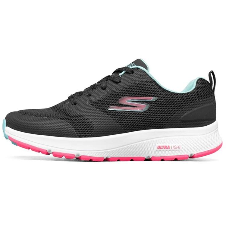 (WMNS) Skechers Go Run Consistent Black White Pink Women s 128076-BKMT EU 35
