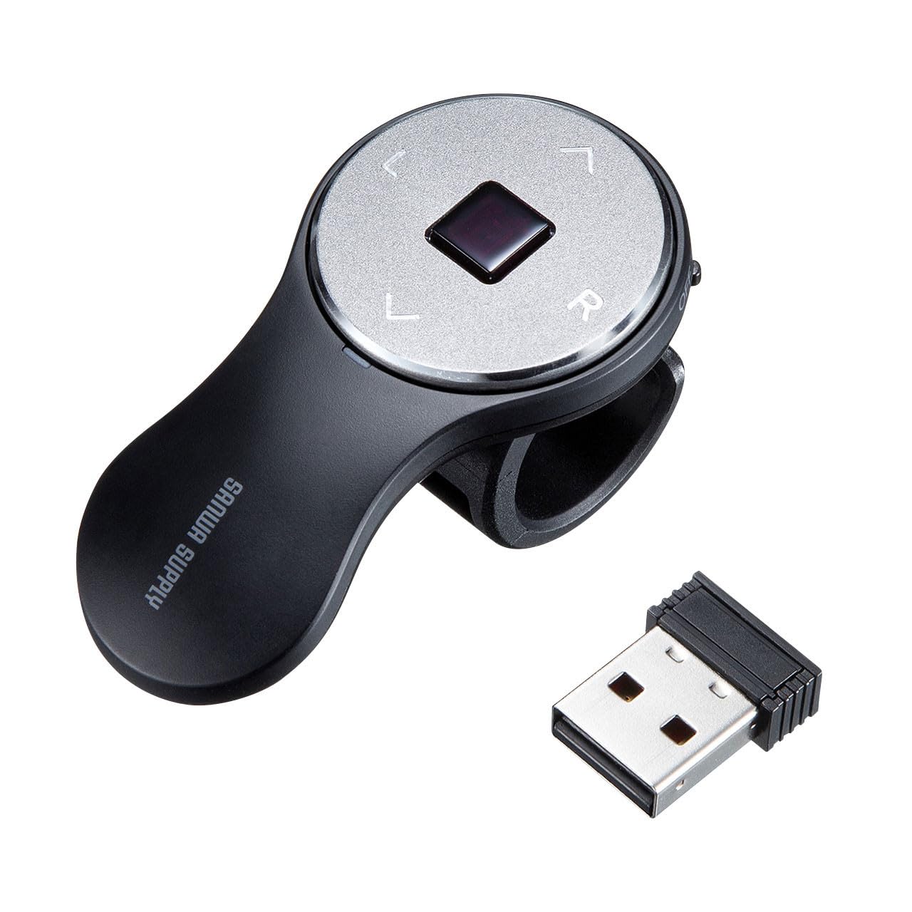 

Sanwa Supply Ring USB Black MA-RING2BK Mouse, Wireless, Rechargeable, Compact, 1200dpi, чорний
