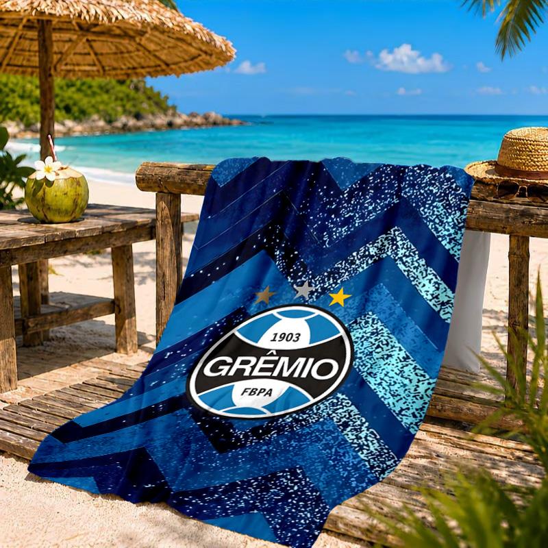 Fc 1903 Emblem Printed Microfiber Beach Towel, Soft And Absorbent, Quick-Dry, Ideal for Summer Travel, Beach Essential, Swimming Pool