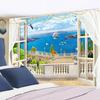 Imitation Window Landscape Painting Tapestry Wall Hanging Bohemian Natural Scenery Hippie Living Room Home Decor