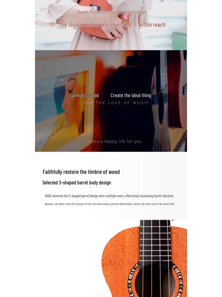 Kaka200 23" Professional Enya Ukulele for Beginner & Children