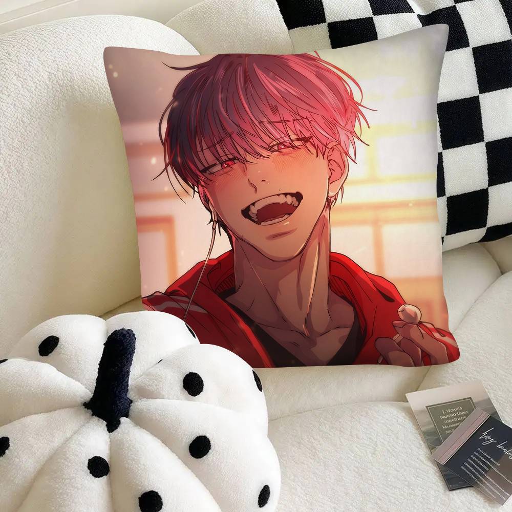Korean Comic Reluctant Encounters BL Pillow Case Square Pillow Bedroom Sofa Leisure Comfort Cushion Car Home Decoration