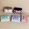 Portable Checkered Bow Wallet Multiple Card Slots Dopamine Card Bags Coin Purse Gifts