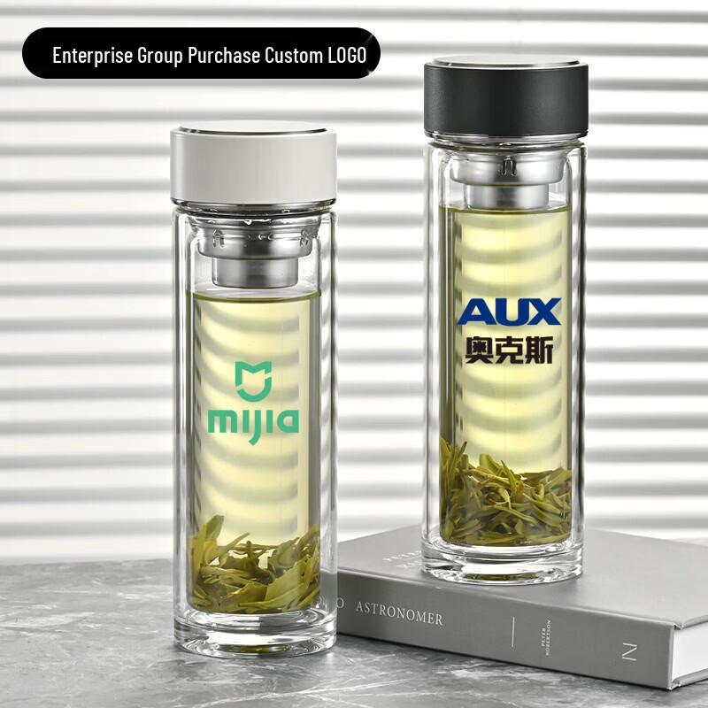 Double-Wall Borosilicate Glass Tea Infuser Bottle