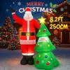 8.2FT Christmas Inflatable Toys Santa Claus Tree Supplies Home Ornament Festive Holiday Gift LED Lights Xmas Yard Decorations