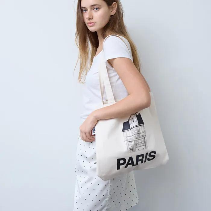Light Twill Middle Bag (Paris-Ivory)